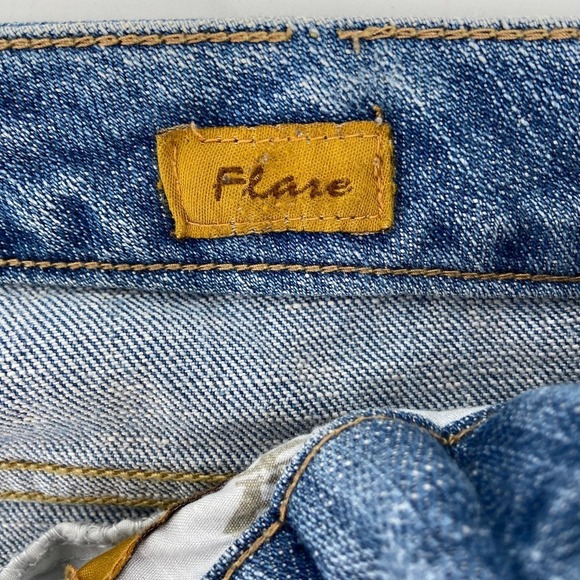 Seven 7 Flare Jeans Distressed Stretch Denim Cotton Blend Women's Size 8 - Picture 10 of 14